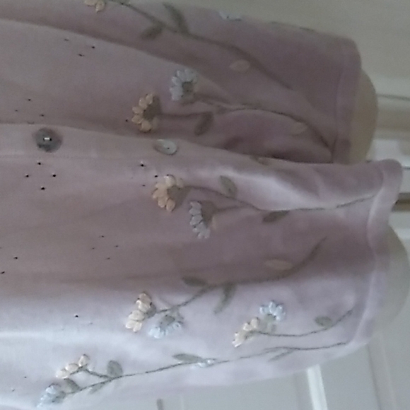 Alfred Dunner PL floral cardigan sweater short sleeve vintage grandma 👵 granny - Picture 3 of 5